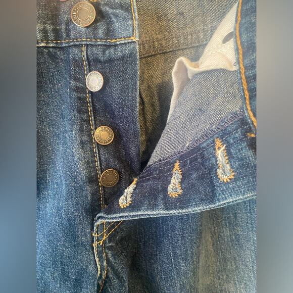 Abercrombie & Fitch Vintage Jeans Womens Size 6 Long Flare Casual Festival Denim - Picture 6 of 12